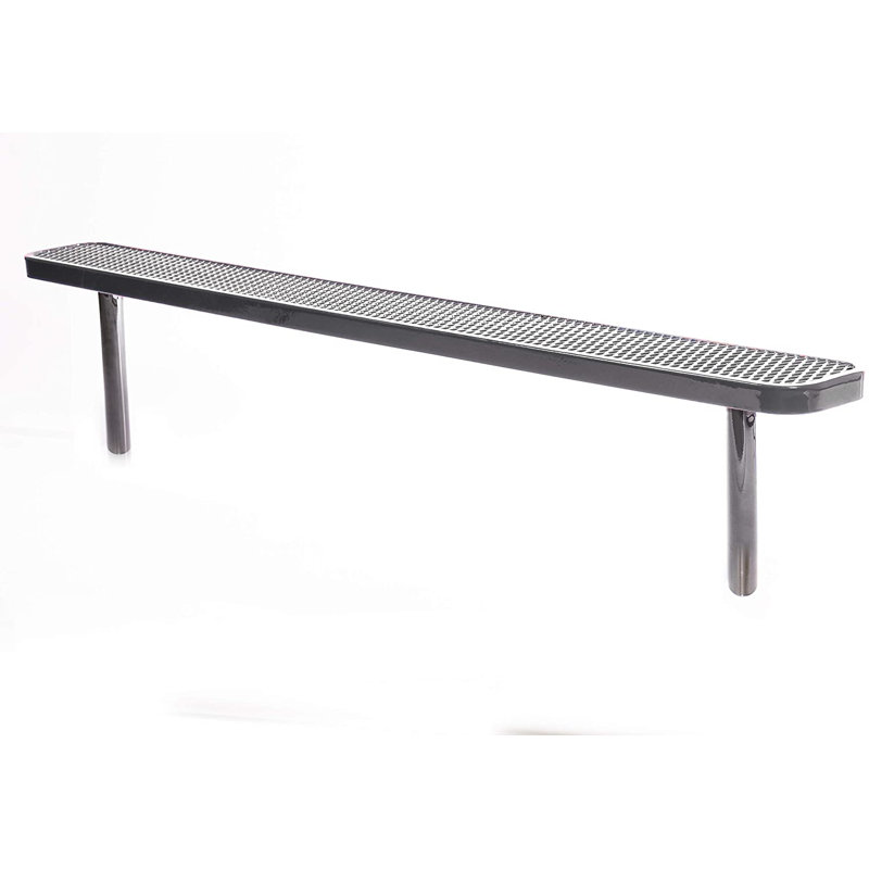 Banc COvéoutredoor, noir, déployé, 8 pi, sans dossier, enterré, Noir