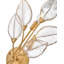 Applique murale à quatre lumières Fredrick Ramond Amira avec feuilles en verre pressé transparent