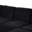 Canapé modulaire en forme de U Canapé modulaire rembourré en L de 125,2 po avec repose-pieds mobile et poches de rangement latérales pour le salon, noir-1981620094