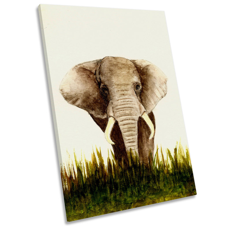 X7718 Elephant Animal - Wrapped Canvas Painting, 121.9cm H x 81.3cm W x 4cm D