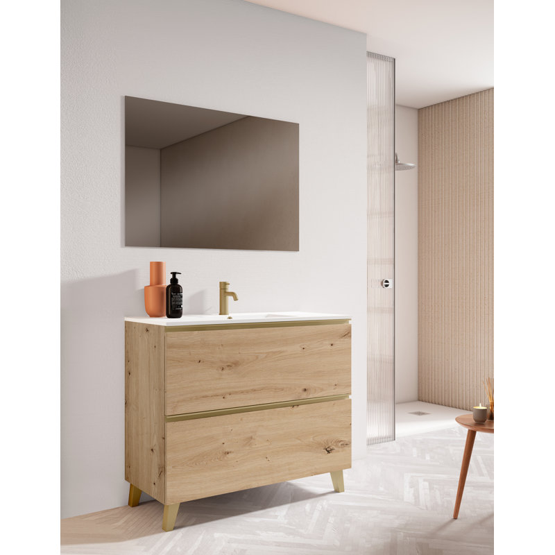 Coiffeuse Bathroon, 24", Doré, Beige