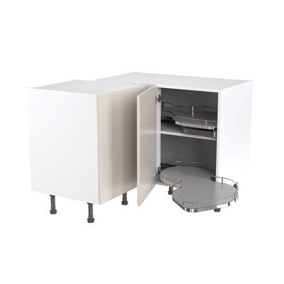 Kitchen Kit Flatpack Value Slab Standard Matt Base Unit Blind Corner With Pull Out Right