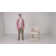 Bilon 25.5'' Linen Upholstered Wood Counter Stool with Arms