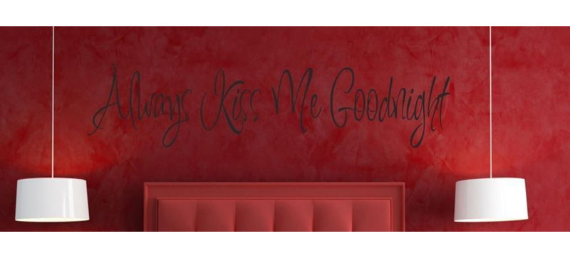 Adhésif décoratif "always me goodnight texte"