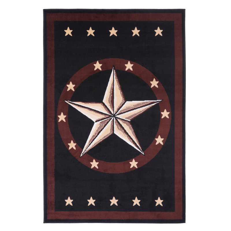 Tapis brun / noir Aireona, Rectangle 3 pi 6 po x 5 pi 6 po