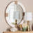 Bali & Pari Makya Round  Woven Rope Mirror – Coastal Mirror With White Fabric And Woven Jute Accents For Farmhouse, Boho Wall Decor, Beach House