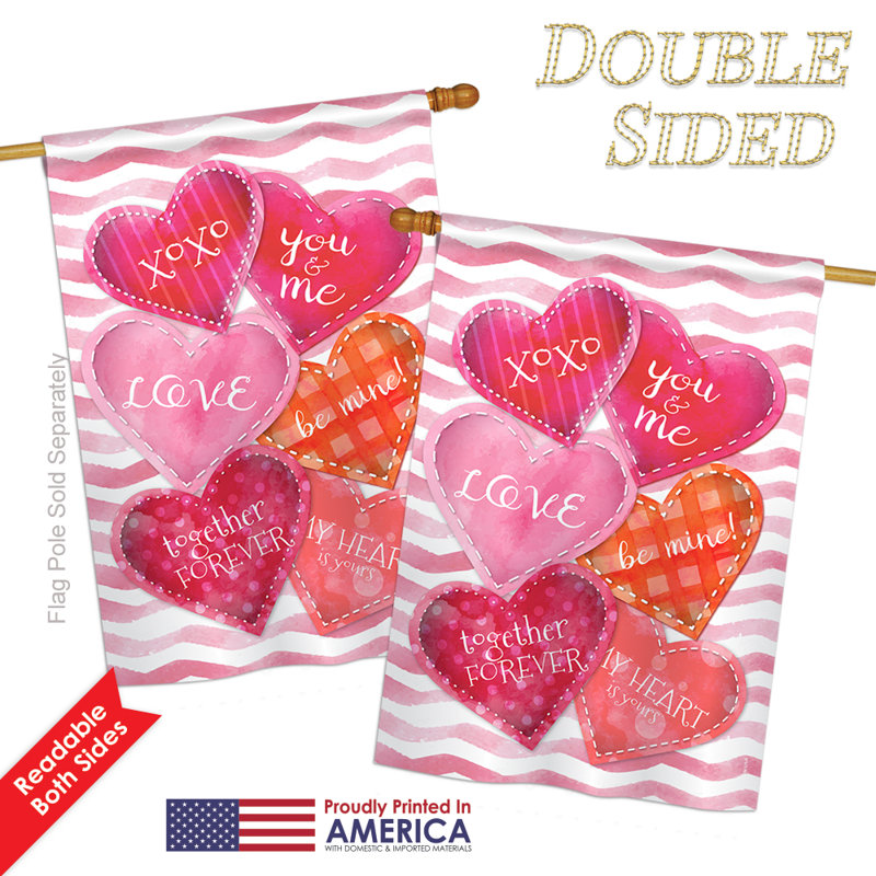 Polyester à 2 côtés 40 x 28 po drapeau maison