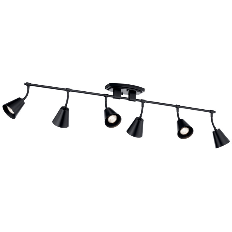 Rail d'éclairage Ruby-Grace 6Lt, Noir
