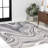 Lilirose Contemporary Glam Abstract Marble Charcoal/Cream Rug-98364846