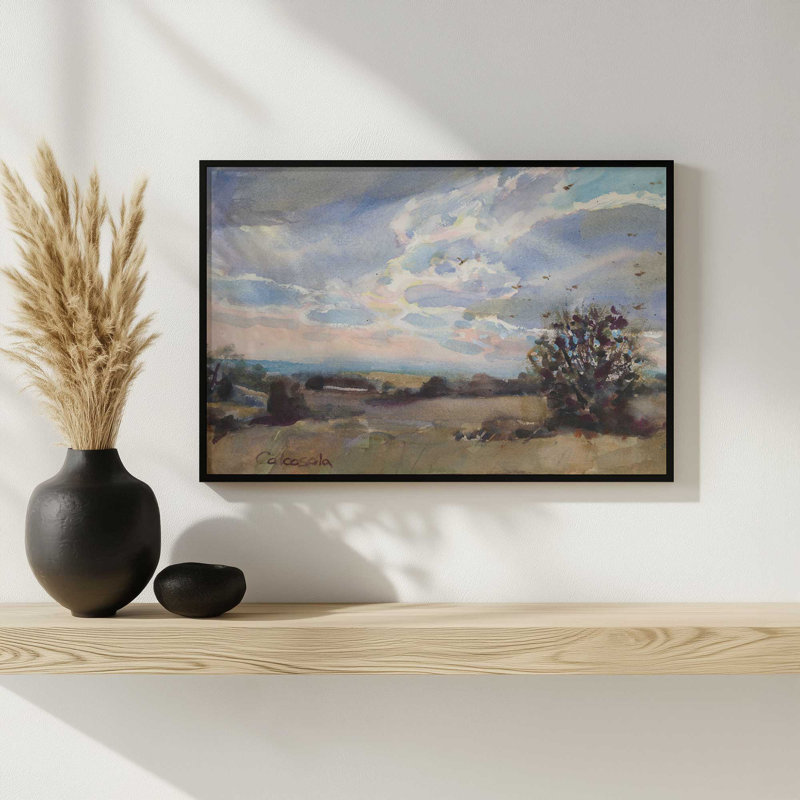 Impression sur toile Somers Ct Storm Clouds par Stephen Calcasola, H 36 po x l 48 po, Doré