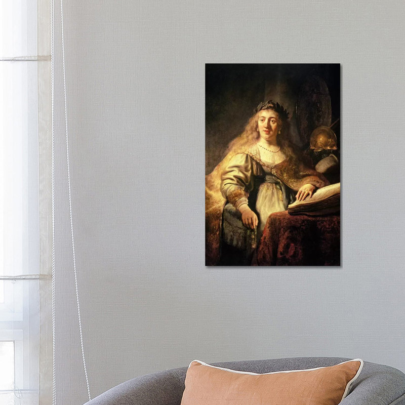 Saskia As Minerva by Rembrandt Van Rijn - Wrapped Canvas Painting, 66.04 cm H x 45.72 cm W x 3.175 cm D