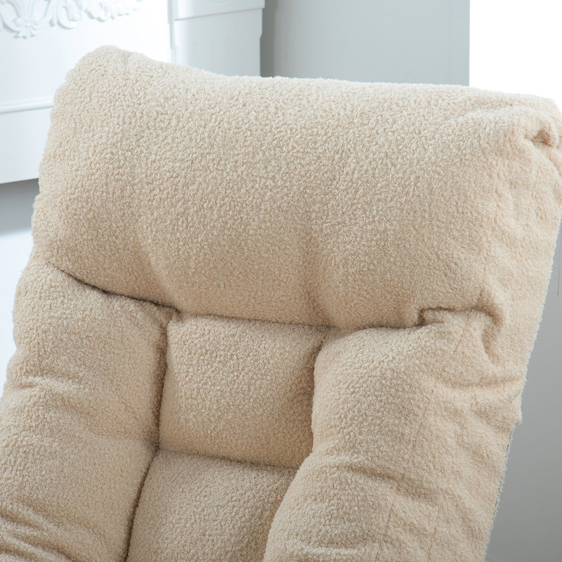 Lazy For Balcony Stargazing - Adjustable Chair With 3d Decompression, 14 Headrests, Metal & Wood Filler, White Main Color Single Reclining 3 Backrests, Built In Spring Seat, Memory Elastic Sponge,