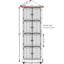 Armoire de coin en cerisier avec 8 portes et un grand espace de rangement