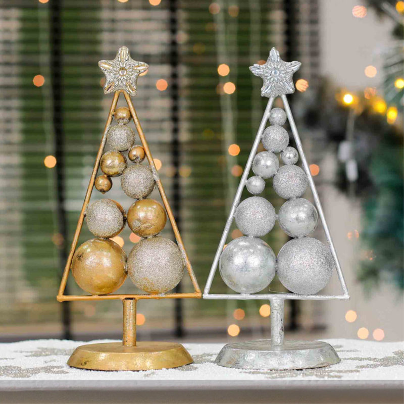 Duo d'arbres de Noël rétro