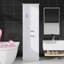 Armoire de rangement haute avec tiroir à compartiments coulissants et tablettes personnalisables idéales pour le rangement dans la salle de bain-990864904