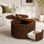 Table basse ronde à plateau relevable avec motif cannelé-1684115831