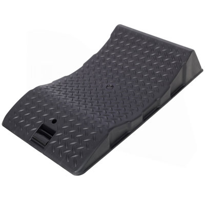 Ensemble de 2 rampes de protection pour pneu, rampes de roue de pneu de voiture, conception en plastique dur antidérapant, noir