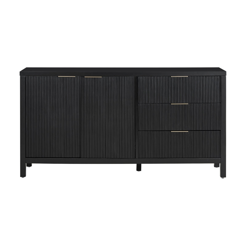 Buffet Minimalist Wave, Noir