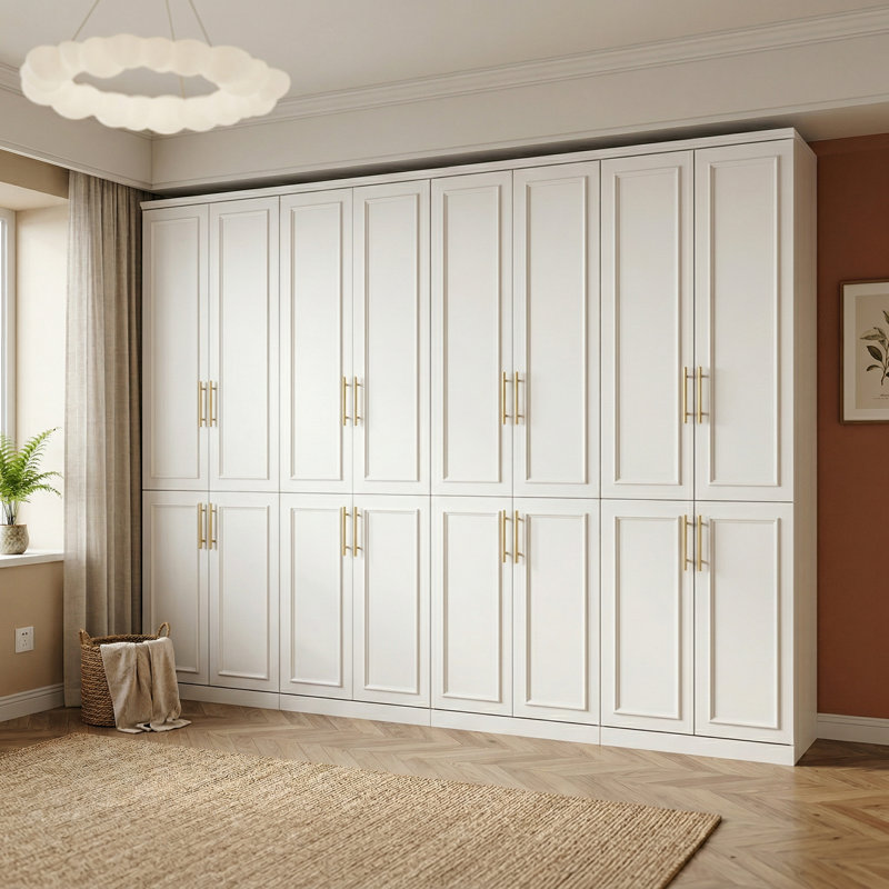Milen Solid and Manufactured Wood Armoire