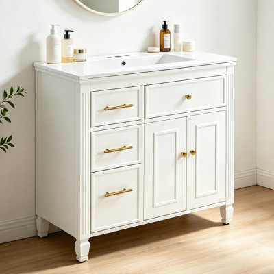 36 Inch White Bath Vanity