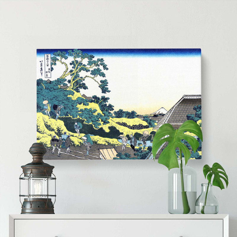 Mishima Pass by Katsushika Hokusai - Wrapped Canvas Painting, 50cm H x 76cm W x 3cm D