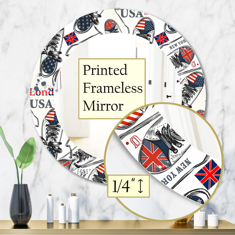 Miroir décoratif UK London, H 31,5 po x l po