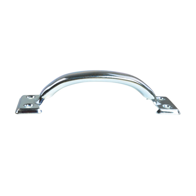 Poignée en acier pour sac multipaquet 5 1/2" center to center arche, Zinc plaqué argent