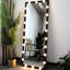 Miroir sur pied à 3 modes de couleur pour chambre et garde-robe : 63 x 24 pouces, noir, fixation murale, commande tactile, matériau en aluminium, miroir pleine longueur éclairé : fixation murale.