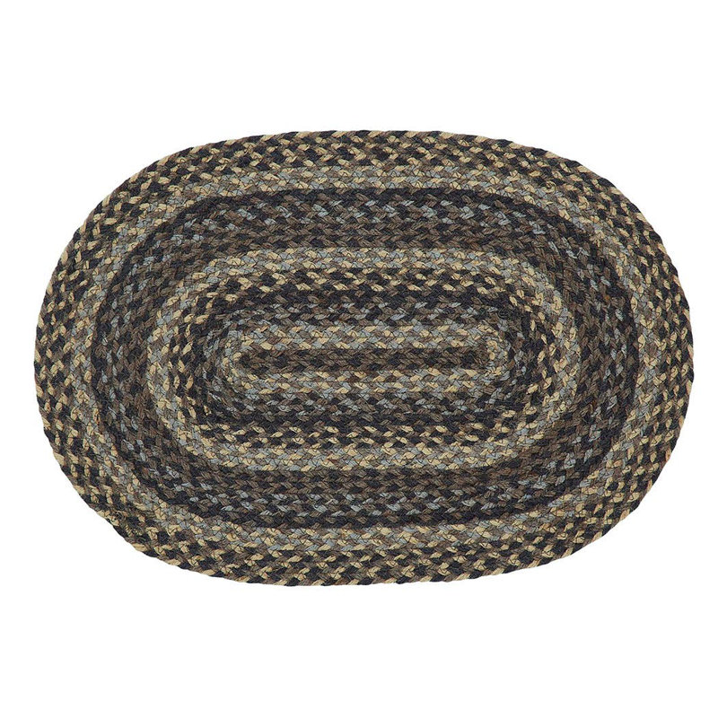 Chalres Area Rug, Blue/Black/Gray/Cream, 19"L x 13"D