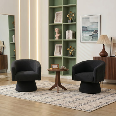 Caleigha Upholstered Swivel Barrel Chair
