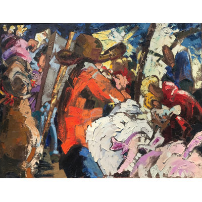 « crèche révision one-of-kind », peinture sur toile encadrée Alix Halman Travis