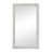 Wood Carved Beaded White Wall Mirror