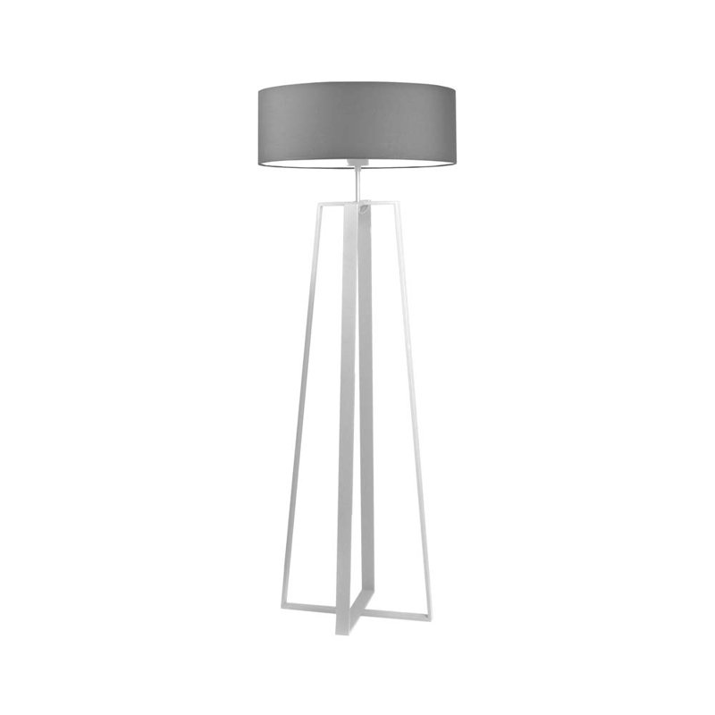 Arnessa 158cm Traditional Floor Lamp, Grey, White
