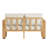 54.3’’ Wide Aluminum Outdoor Patio Loveseat With Cushions-2049664053