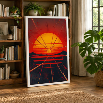 Industrial Sunrise Geometric - Wrapped Canvas