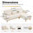 86.61" W Reversible L-Shaped Chenille Sectional-1215175956