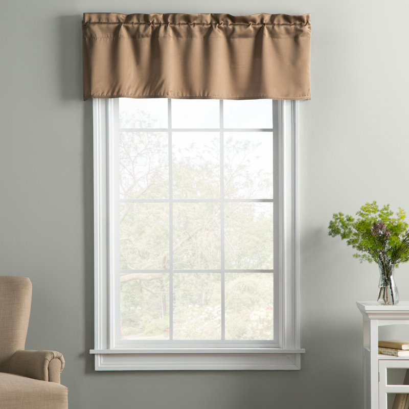 Cantonnière à passe-tringle Wayfair Basics®, Moka