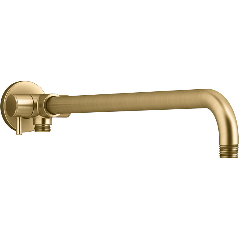 Wall-Mount Rainhead Arm with 3-Way Diverter, Bronze