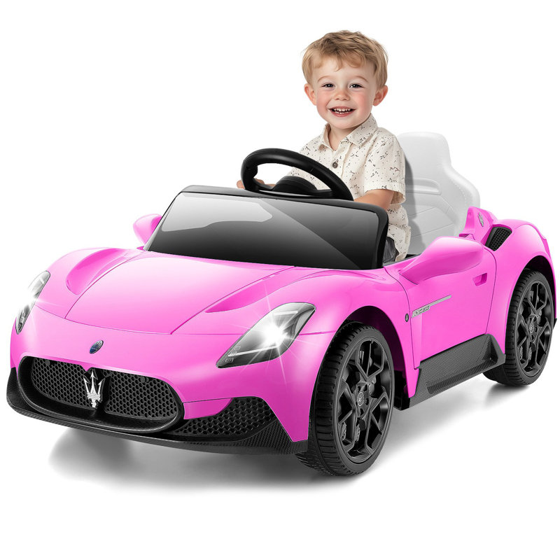 12V Pink Maserati Kids Ride-On Car with Remote Control