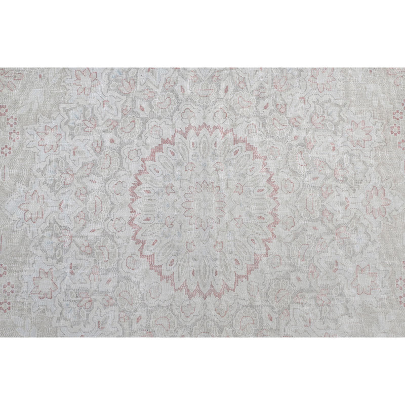 Tapis rectangulaire en laine noué à la main 9 pi 6 po x 13 pi Rectangle
