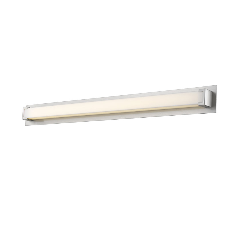 Barre d'éclairage de salle de bain 1 lumière Mckernan, Nickel brossé
