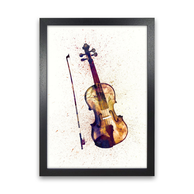 Violin by Michael Tompsett - Print, Black Framed, 34cm H x 25cm W x 3cm D