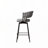 Swivel Linen Upholstered Metal Bar Stools Set with  soft cushioned Back-1700786046