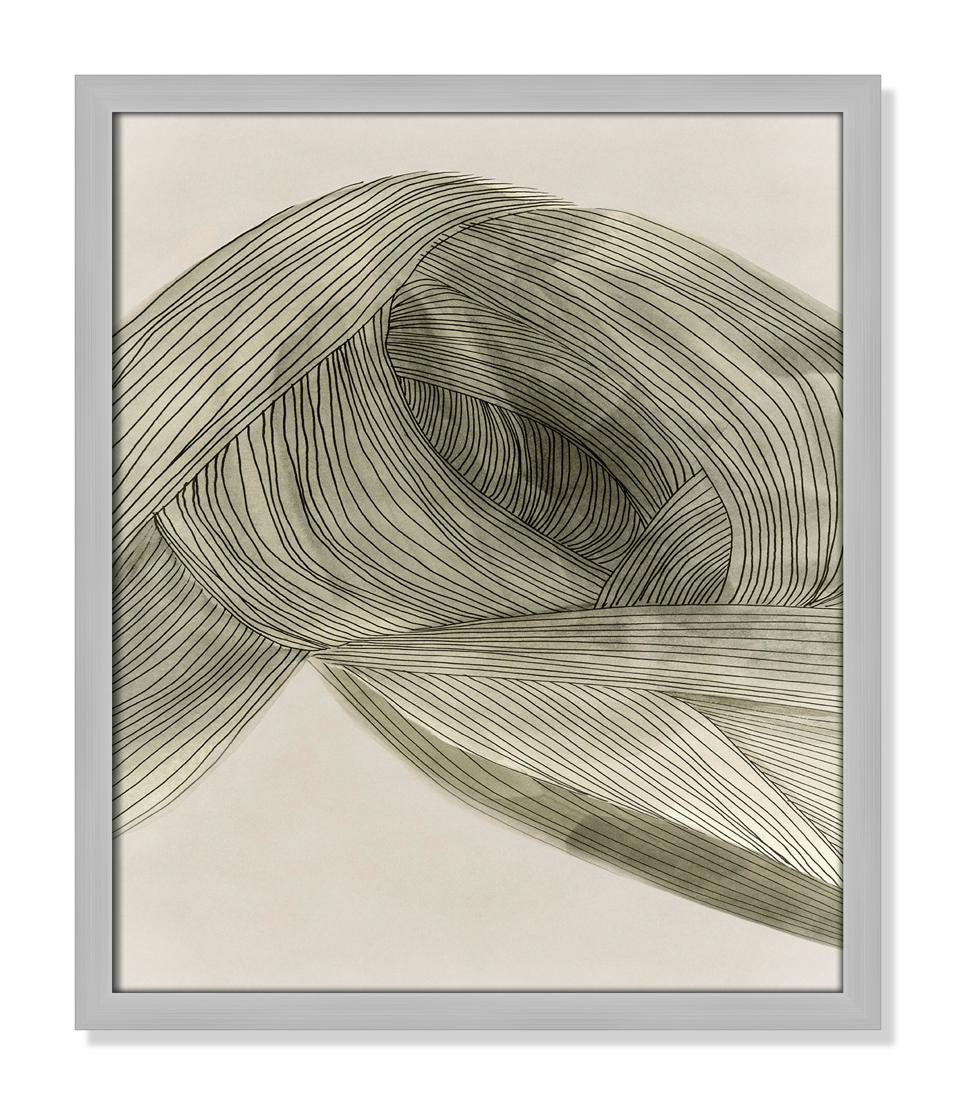 Arnell "Dreaming in Pastel I" Painting, Matte Silver, 19" H x 16" W x 0.75" D