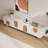 78 Inch Modern Cream White TV Stand with Spherical Wood Legs, Boho Media Console Credenza with Storage Cabinets, Wood Accent Decorative Doors, Entertainment Center for Living Room-2001685583-2001685582