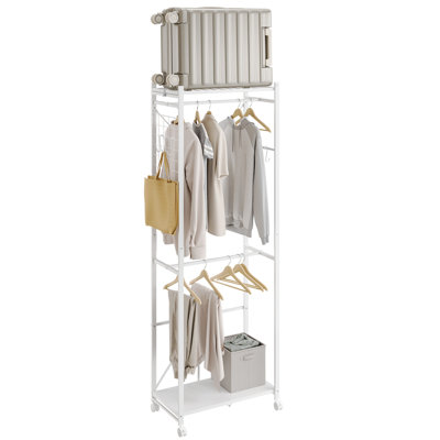 Coat Rack 60.5 cm Rolling Clothes Rack