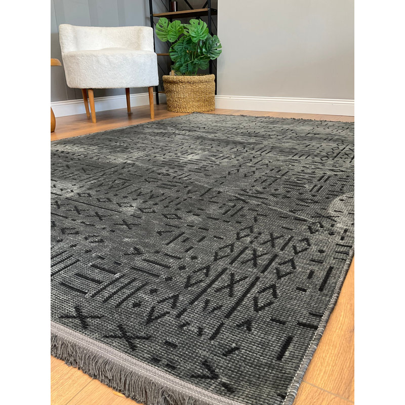 Amiliya Solid Colour Chenille Area Rug, Rectangle 200 x 290cm