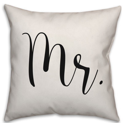 Coussin décoratif script mr