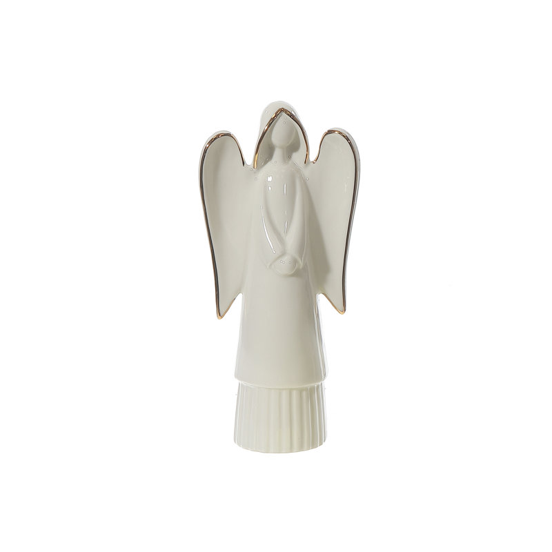 Figurine petit blanc brillant, H 9 po x l 4 po x P 2 po