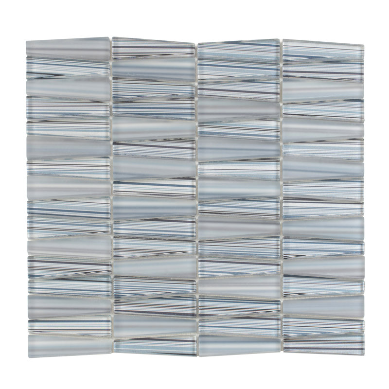 12"X12.9" Triangle Glass Mosaic Tile